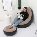 Inflatable sofa with foot rest